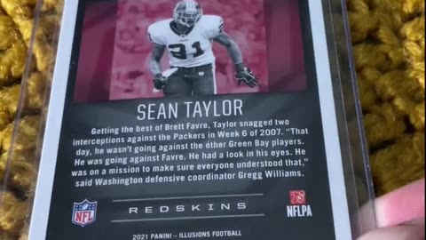 WASHINGTON REDSKINS SEAN TAYLOR , FOOTBALL CARD , #httr #redskins