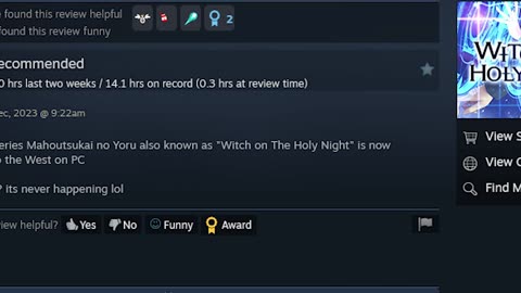 WITCH ON THE HOLY NIGHT Steam Review