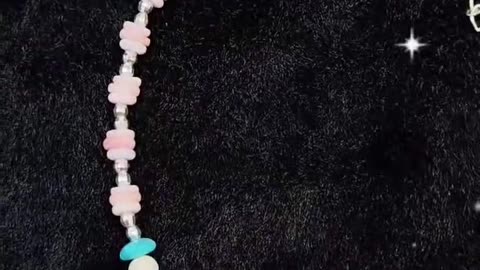 修正----GN-20250106-01 Pink blue classic color matchway, pink opal,and natural turquoise necklace