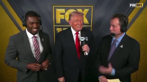 Trump Does Play-by Play with Fox Sports at Lions vs Commanders Game