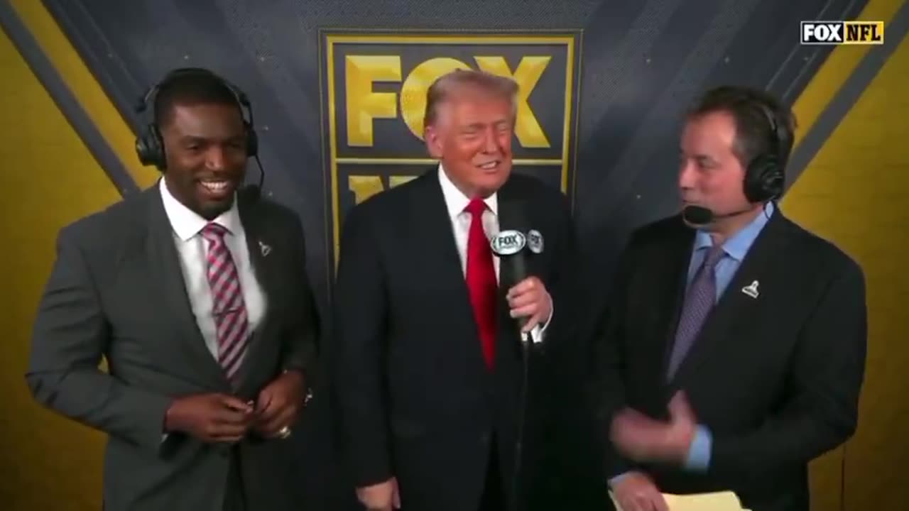 Trump Does Play-by Play with Fox Sports at Lions vs Commanders Game