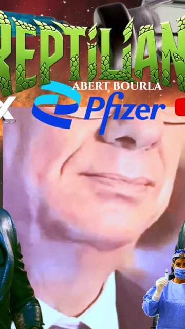 REPTILIAN CEO of PFIZER Albert Bourla could not help itself during Interview.