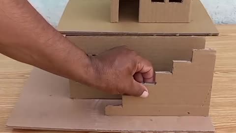 Miniature modern house model। Hot to। Cardboard house model