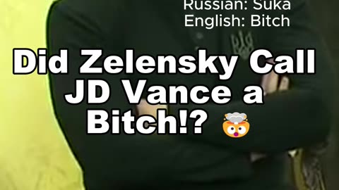 Zelensky Called JD Vance a Bitch!? 🤯 #Zelensky #Trump #JDVance