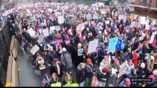 Anti-American Protesters Rally Against Trump's Inauguration in D.C.