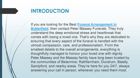 Best Funeral Arrangement in Butterfield
