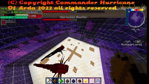 Minecraft mob battle Gabriel vs Hercules beetle