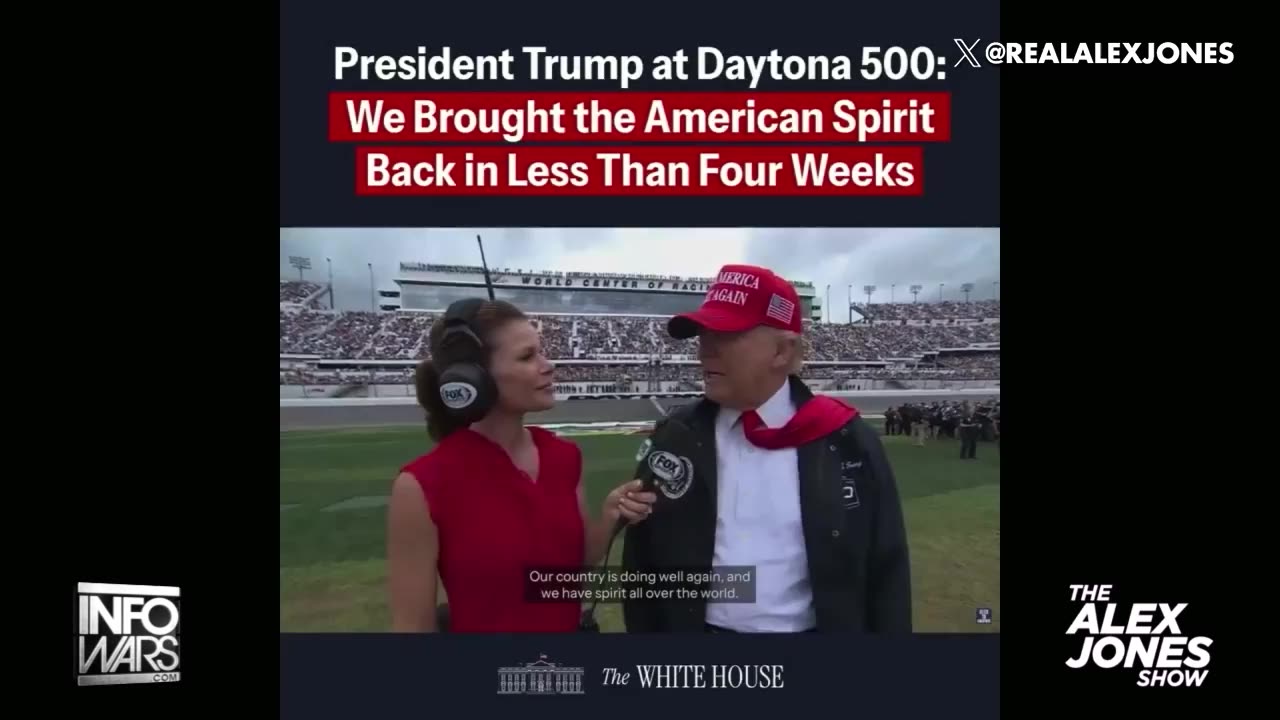 Trump Announces, "The Spirit Is Back!" While Speaking To Roaring Applause At The Daytona 500
