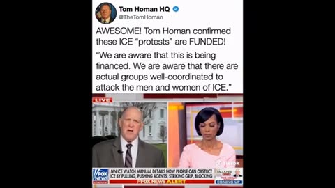 Homan - funded riots..