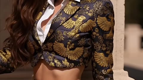 Luxury Gold Blazer Set for 2025 #fashion #styleinspo #outfitideas #trendalert #womenswear