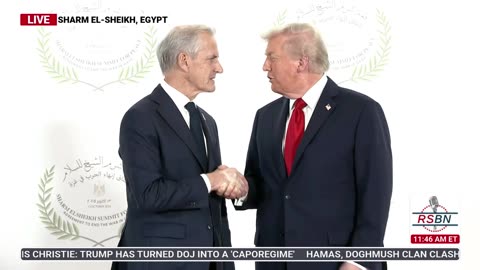 WATCH: President Trump Shakes Hands with Foreign Leaders - 10/13/25