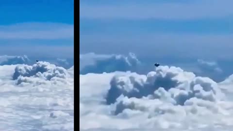 Un passager d'avion semble avoir filmé l'apparition d'une soucoupe volante des plus surprenantes.