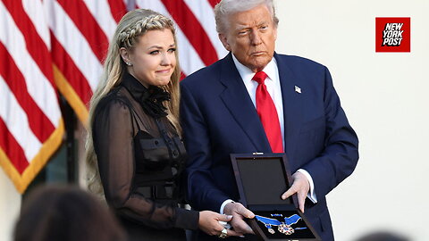 Emotional Erika Kirk thanks Trump for giving late husband 'best birthday gift'
			