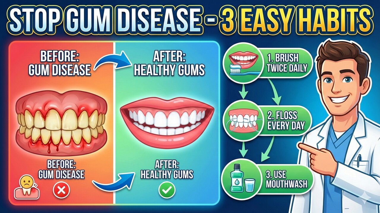 Stop Gum Disease – 3 Easy Habits