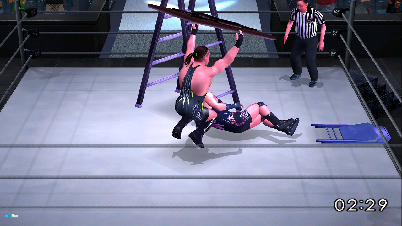 Rob Van dam vsRhyno |TLC |π🪜🪑 SmackDown Here Comes the Pain |#💪 Rvd👎 # Frog Splash# Codman
