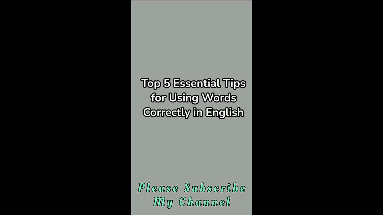 tips for using words