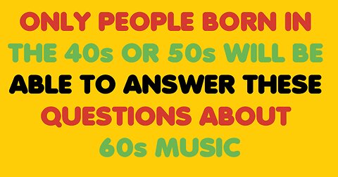 60s pop music quiz