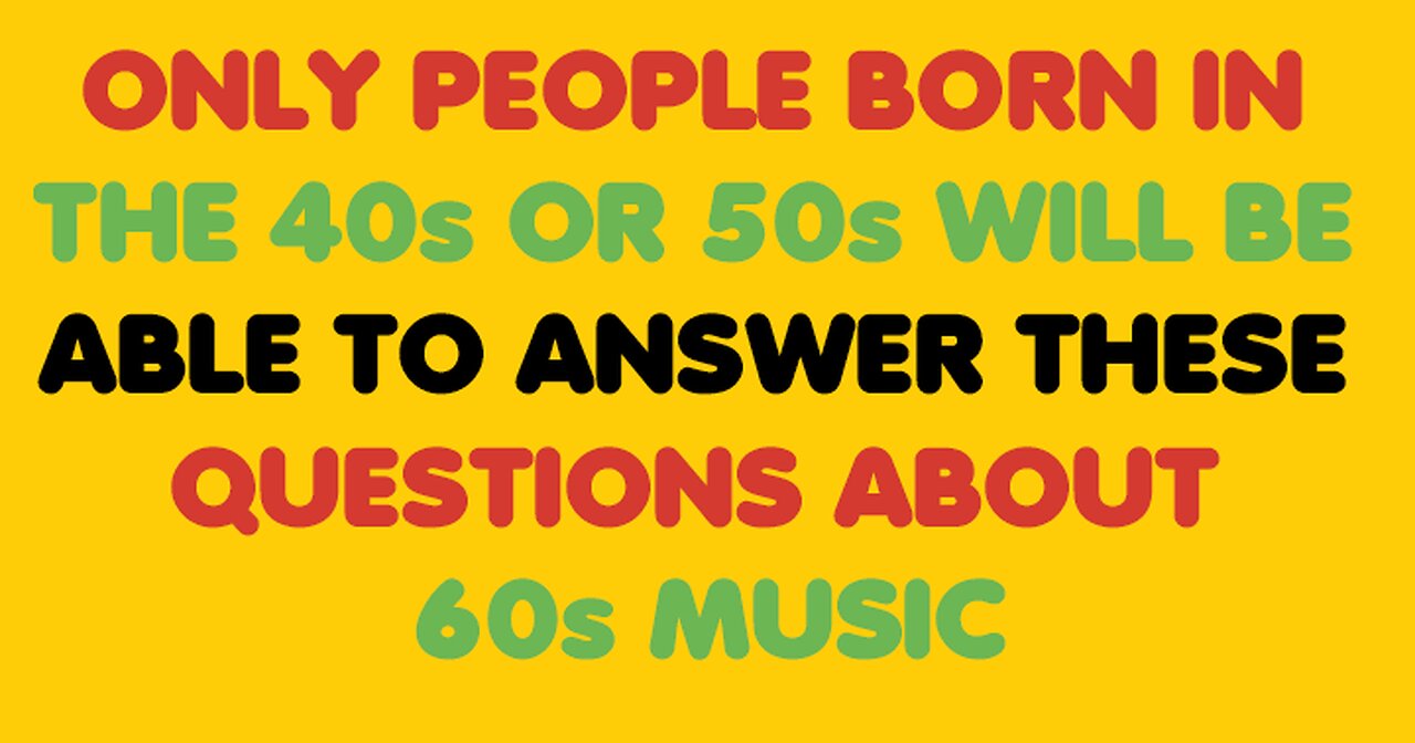 60s pop music quiz