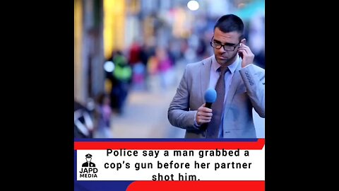 Police say a man grabbed a cop’s gun before her partner shot him. #japd