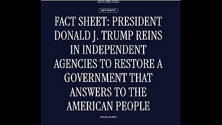 2/18/2025 - Trump signed Power back to the People! Proposed $5000 to tax payers! Much more!