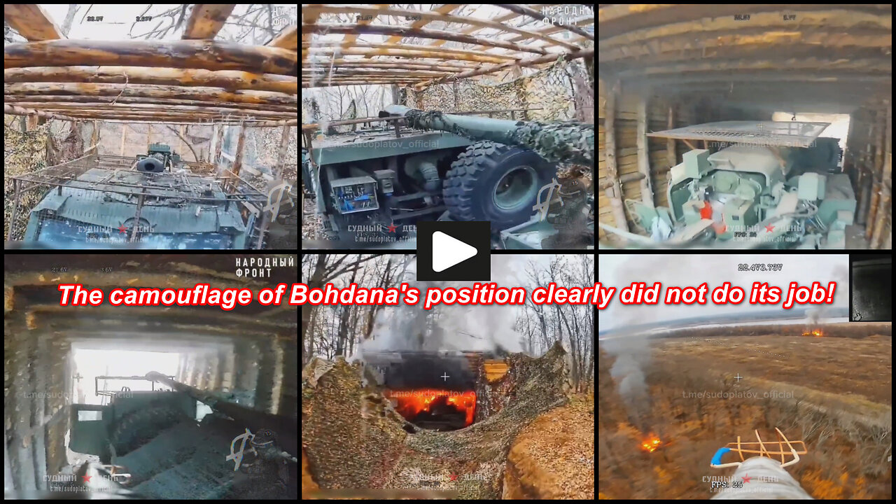 Kharkiv region: Russian FPV drones they burn two Bohdana 2S22 howitzers