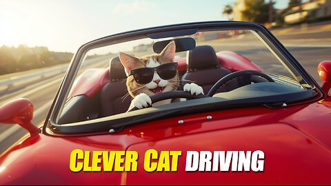 Clever Cat Driving