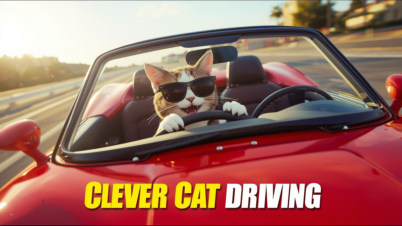 Clever Cat Driving
