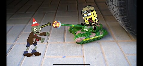 NOO!! 😱SOLDIER SPONGEBOB VS ZOMBIE LEGION!💥CRUSHING CRUNCHY & SOFT THINGS! 🚨 #funny #weird