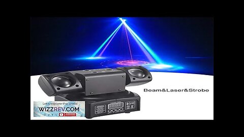 DMX 36W LED Moving Head Light Disco Gold Strobe Beam Green&Red Laser Review