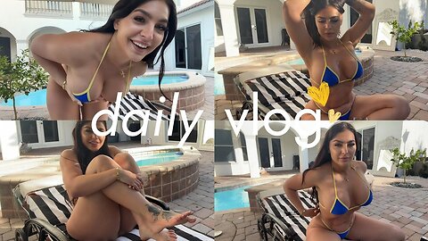 Emjayplayss Hot Sexy Body PAWG Rides Help me To Solving Puzzles in a Tiny Bikini by the Pool