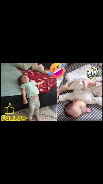😴😂 "Baby’s Strange & Funny Sleeping Position | Cutest Thing Ever!"