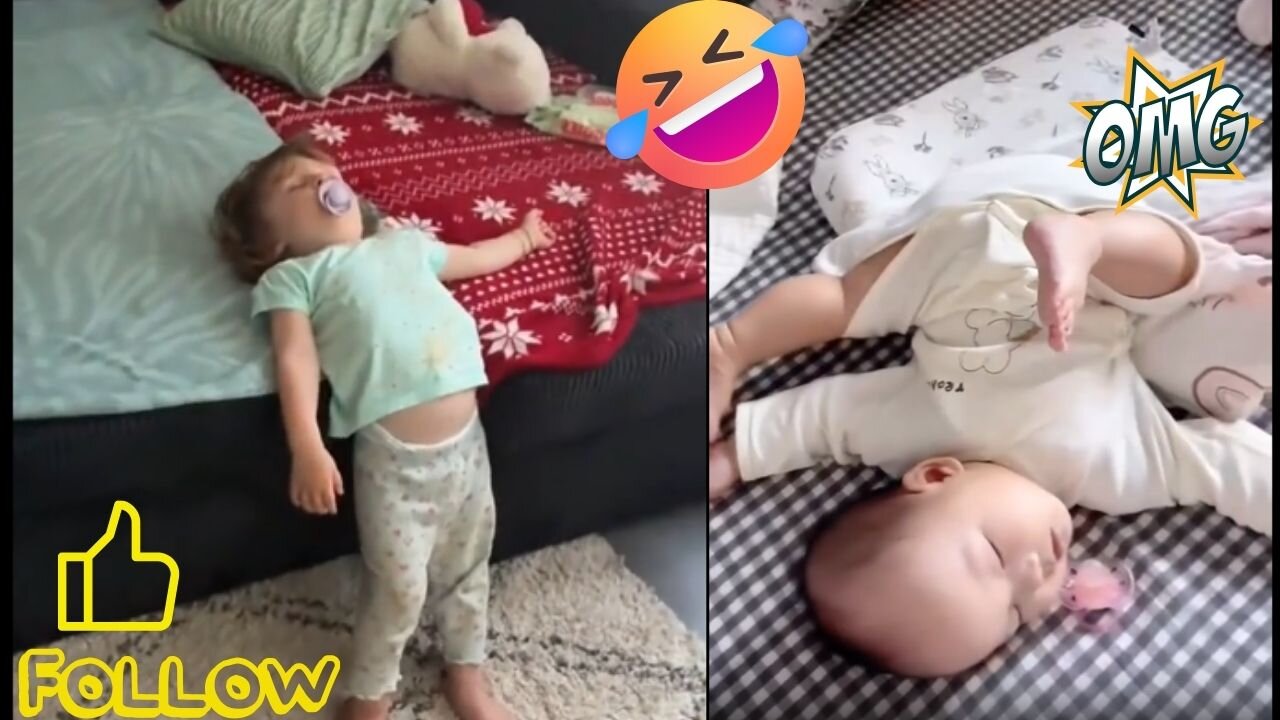 😴😂 "Baby’s Strange & Funny Sleeping Position | Cutest Thing Ever!"