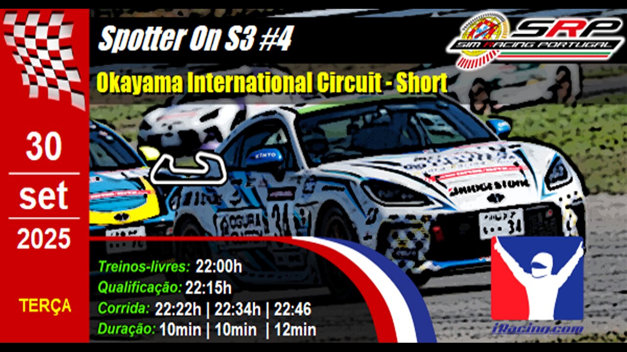 🇵🇹 [iRacing Live] 🇵🇹 Spotter On S3 @ Okayama International Circuit - Short