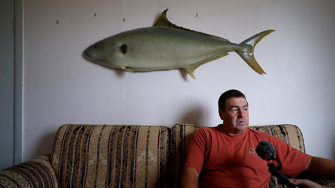 The Scrub Bulls Of Mildura: Scott Below Evan's Fish