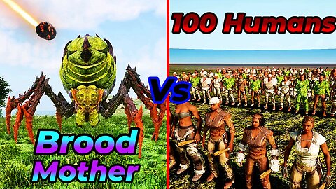 Broodmother Vs 100 Humans | Ark Survival Ascended | Ark Mods | Ark Battles | Gameplay