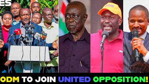 ​ODM & UNITED OPPOSITION TO UNITE - Kalonzo’s Bold Move:ODM Join the United Opposition to Save Kenya