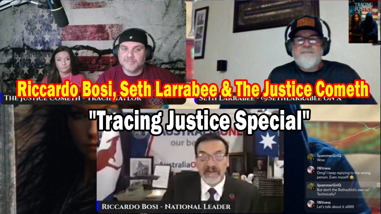 Riccardo Bosi, Seth Larrabee & The Justice Cometh Update Sep 30: "Tracing Justice Special"