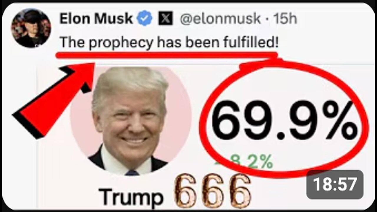 "THE PROPHECY HAS BEEN FULFILLED!" ELON'S CRYPTIC TWEET ABOUT TRUMP BEING THE ANTICHRIST PRESIDENT!