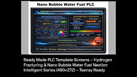 Hydrogen Hot Rodding NEWS Update PLC Touch Screen Nan Bubble Water Fuel Templates ready