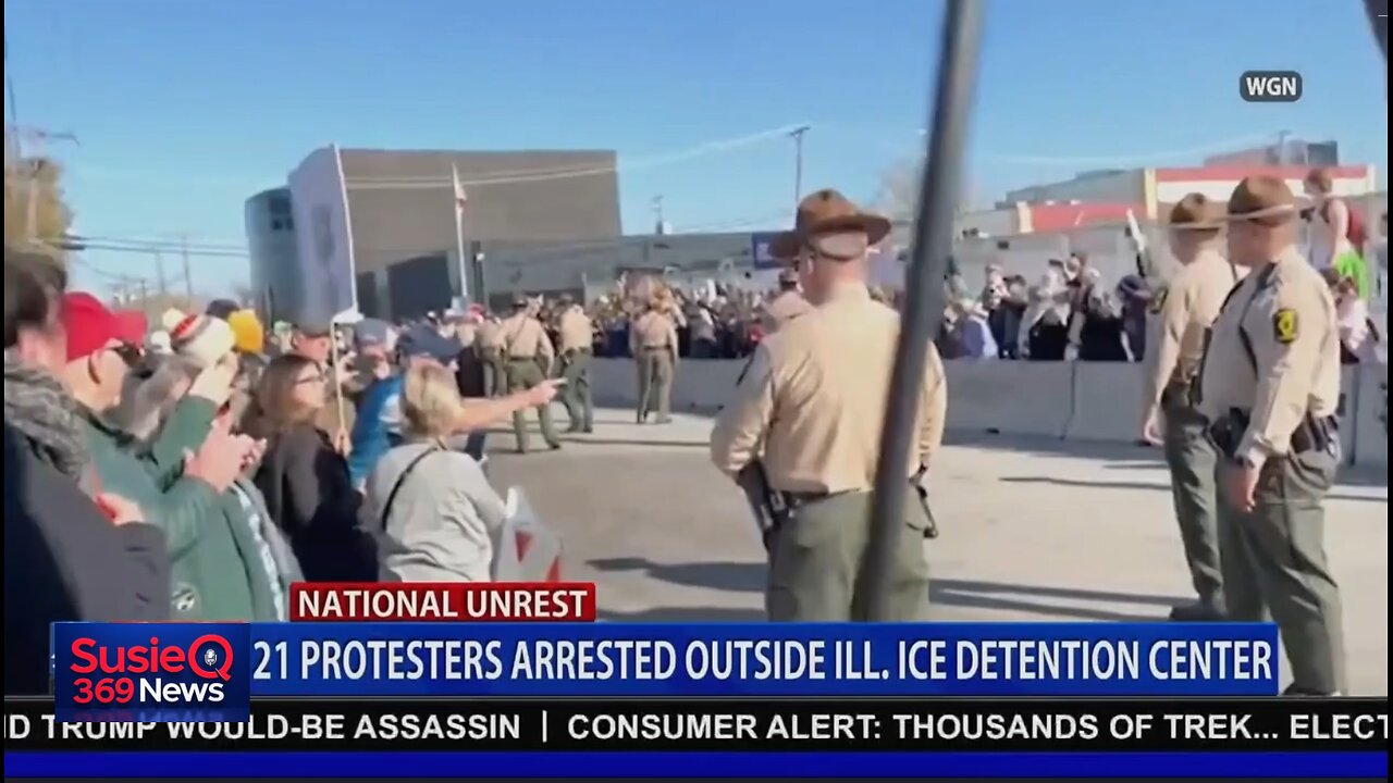 21 PROTESTERS ARRESTED OUTSIDE IL ICE DETENTION CENTER