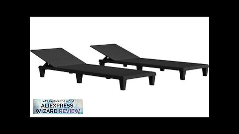 Outdoor Chaise Lounge Chairs Set of 2 with 5-Position Adjustable Backrest Waterproof Review