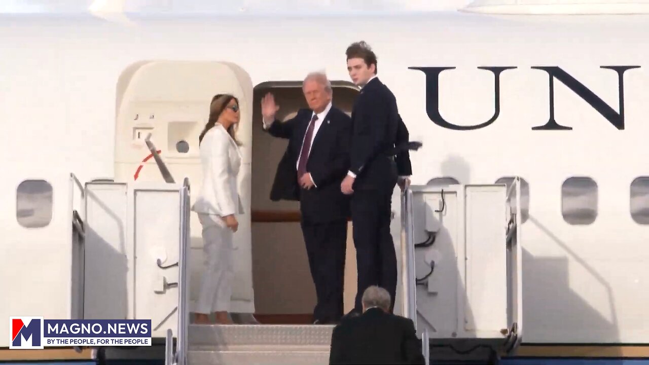 Donald and Melania Trump travel to Washington, DC ahead Victory Rally & Inauguration Day