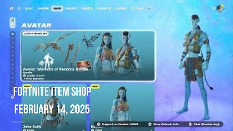 Fortnite Item Shop|February 14, 2025(*New* Avatar Bundle & Kicks)