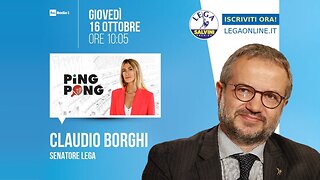 🔴 Intervista radiofonica al Sen. Claudio Borghi ospite a "Ping Pong" su Radio1 Rai (16.10.2025)