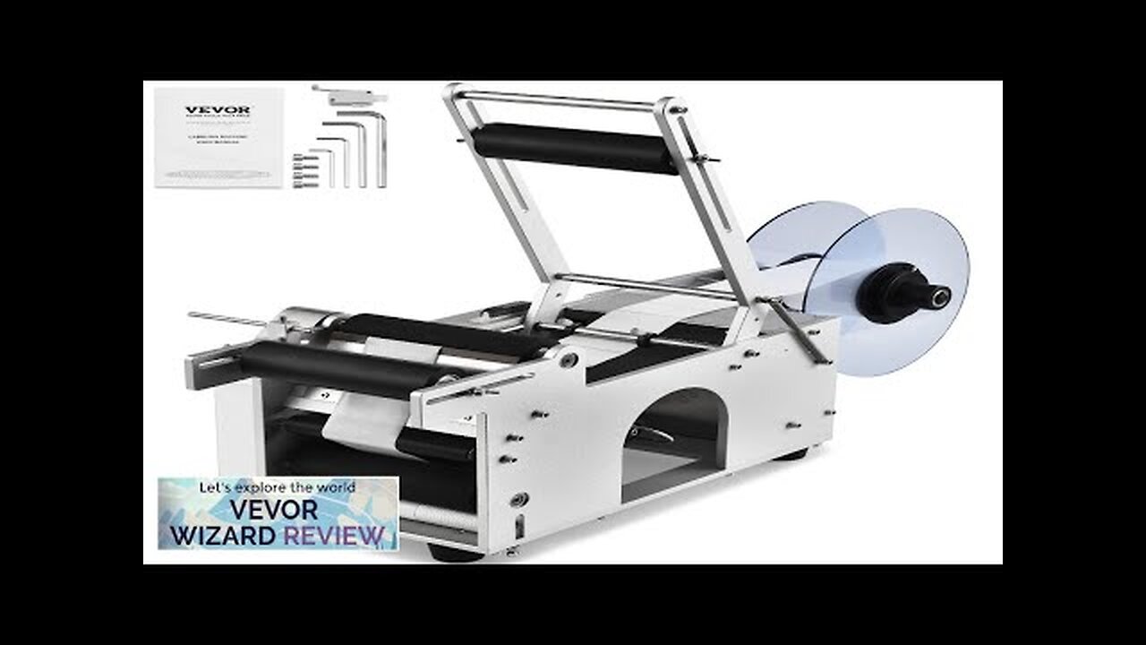 VEVOR Semi-Automatic Round Labeling Machine 20-50pcs/min Electric Bottle Label Applicator Review