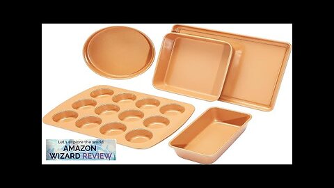 Amazon Basics Ceramic Nonstick Baking Sheets and Pans Bakeware Set 5-Piece Set- Review