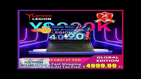 Lenovo Legion Y9000K 2023 Esports Laptop i9-13980HX 64G 2T RTX4090 3.2k Mini Review