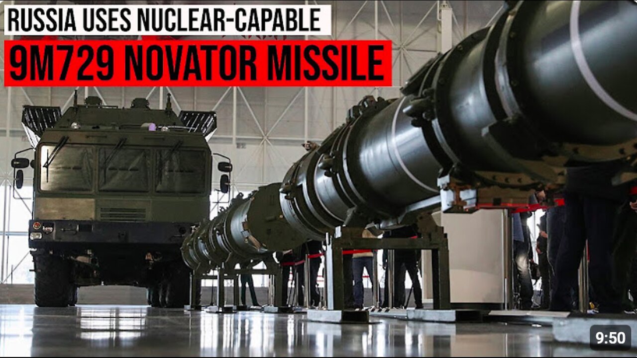 Russia uses nuclear-capable 9M729 Novator missile against Ukraine for first time.