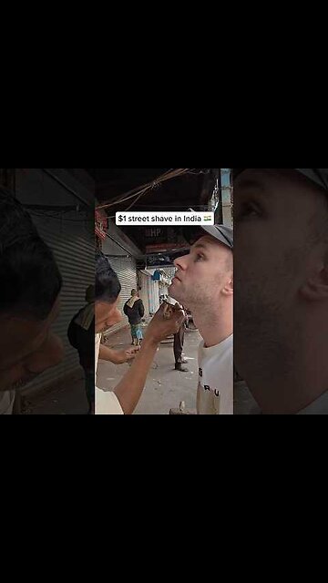 $1 Street Shave in India 🇮🇳