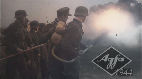 GERMAN NEWSREEL ATW 689 - TRAINING on StG 44, Panzerschreck, Flame Thrower, Panzerfaust - Sept 1944